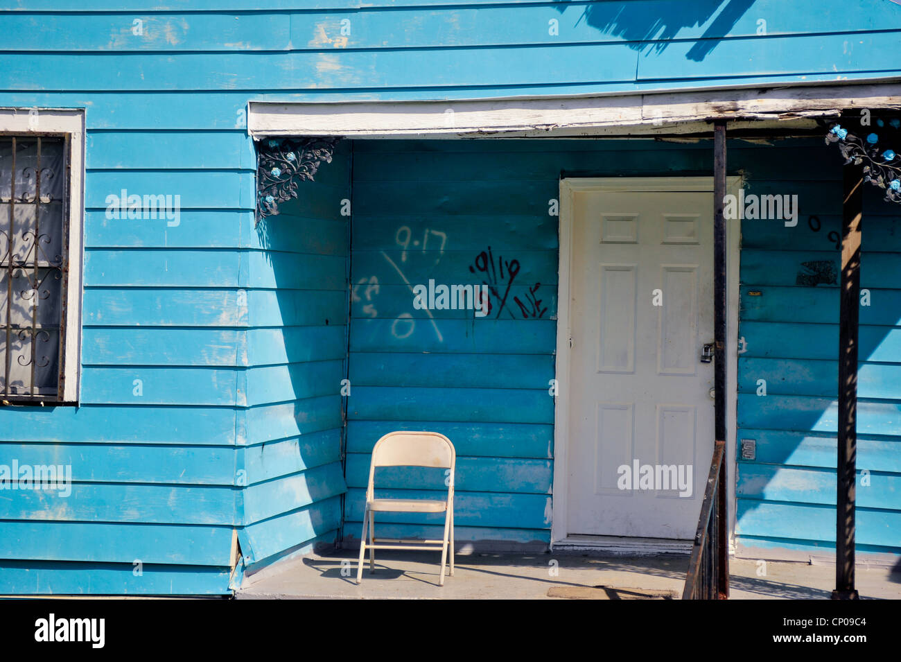 Maison abandonnée par l'ouragan Katrina dans le Ninth Ward Banque D'Images