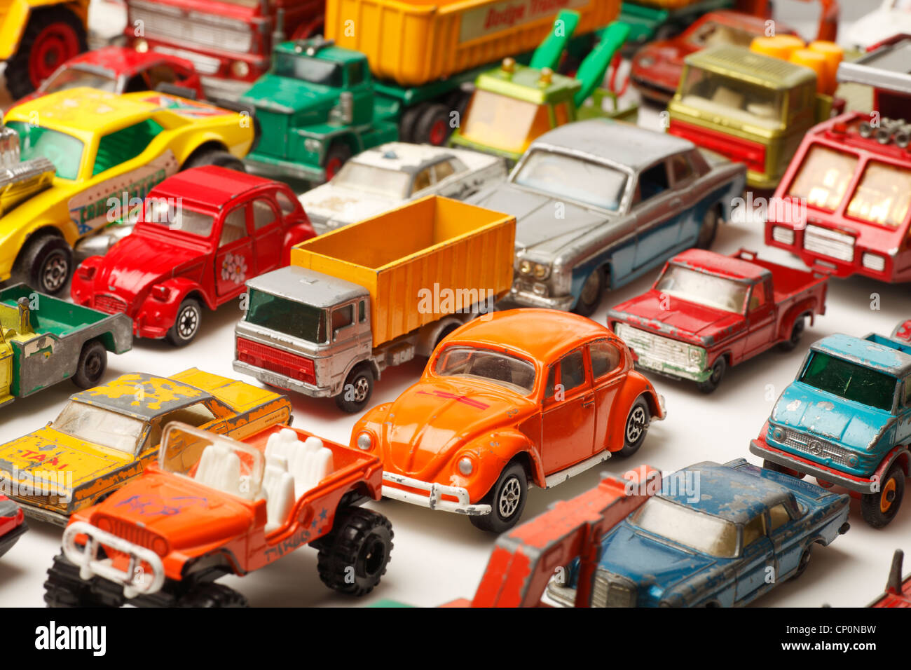 anciennes autos miniatures Banque D'Images