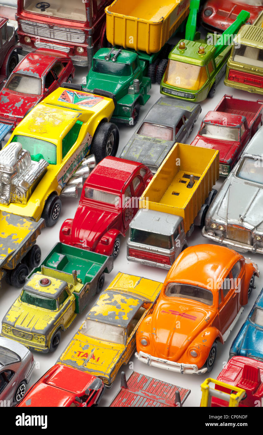 anciennes autos miniatures Banque D'Images