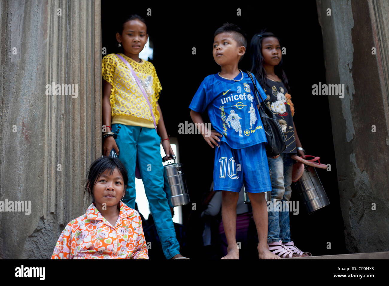Enfants cambodgiens Banque D'Images