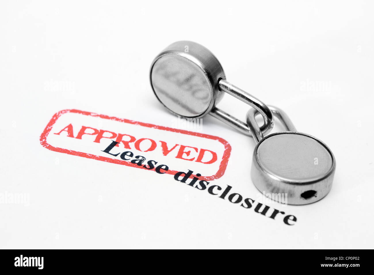 La divulgation de location - approuvé Banque D'Images