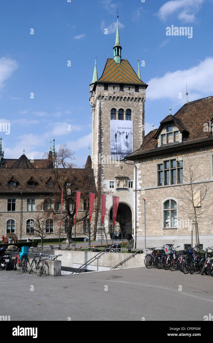 Le Landesmuseum (Musée national suisse) à Zurich, Canton de Zurich, Suisse Banque D'Images