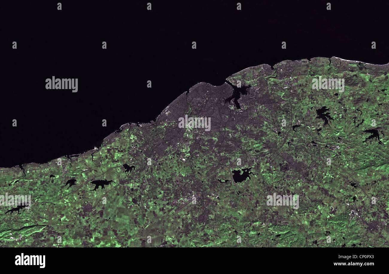 Image satellite de La Havane Cuba Banque D'Images