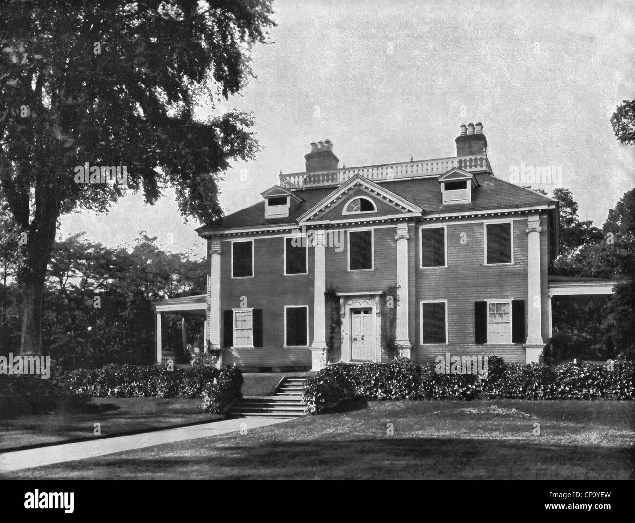 Henry Wadsworth Longfellow House, Cambridge, Massachusetts, vers 1890 Banque D'Images