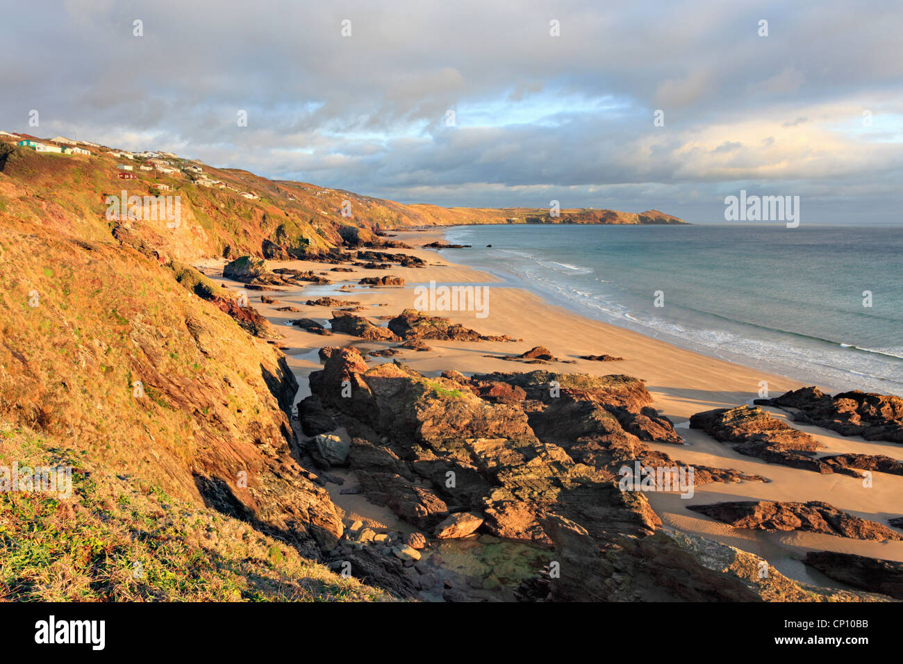Dans le sud-est de Whitsand Bay Cornwall capturé à marée basse Banque D'Images