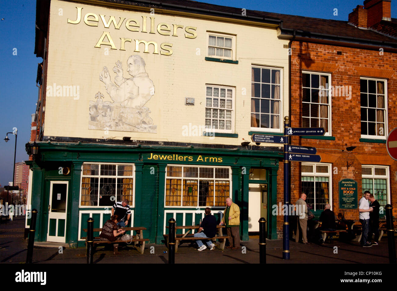 Pub, bijoutiers, armes en Jewellery Quarter, Birmingham, West Midlands, England Banque D'Images