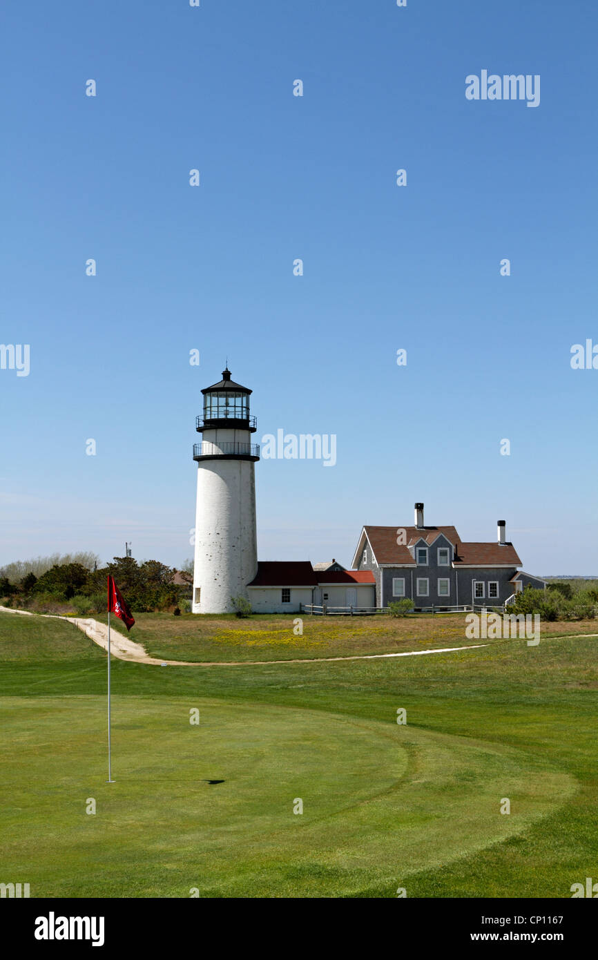 Cape Cod a également appelé la lumière, lumière Highlands North Truro, Cape Cod, Massachusetts, USA Banque D'Images