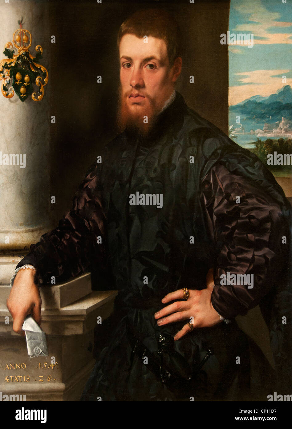 Portrait de Melchior von Pulheim - Jan Steven van CALCAR 1499 - 1546 Allemand Allemagne Banque D'Images