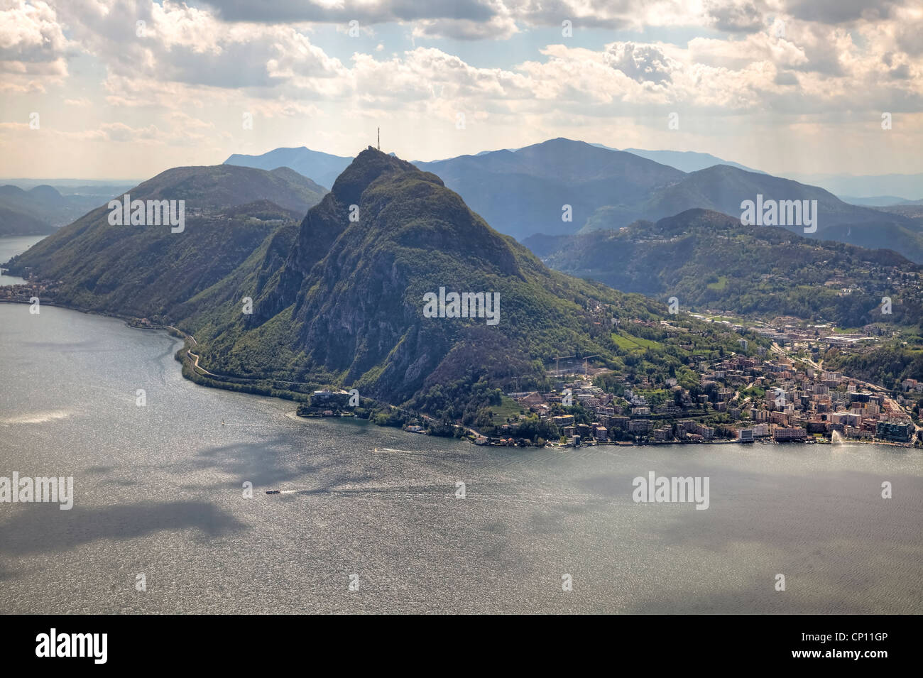 Monte Bre, le lac de Lugano, Tessin, Suisse Banque D'Images