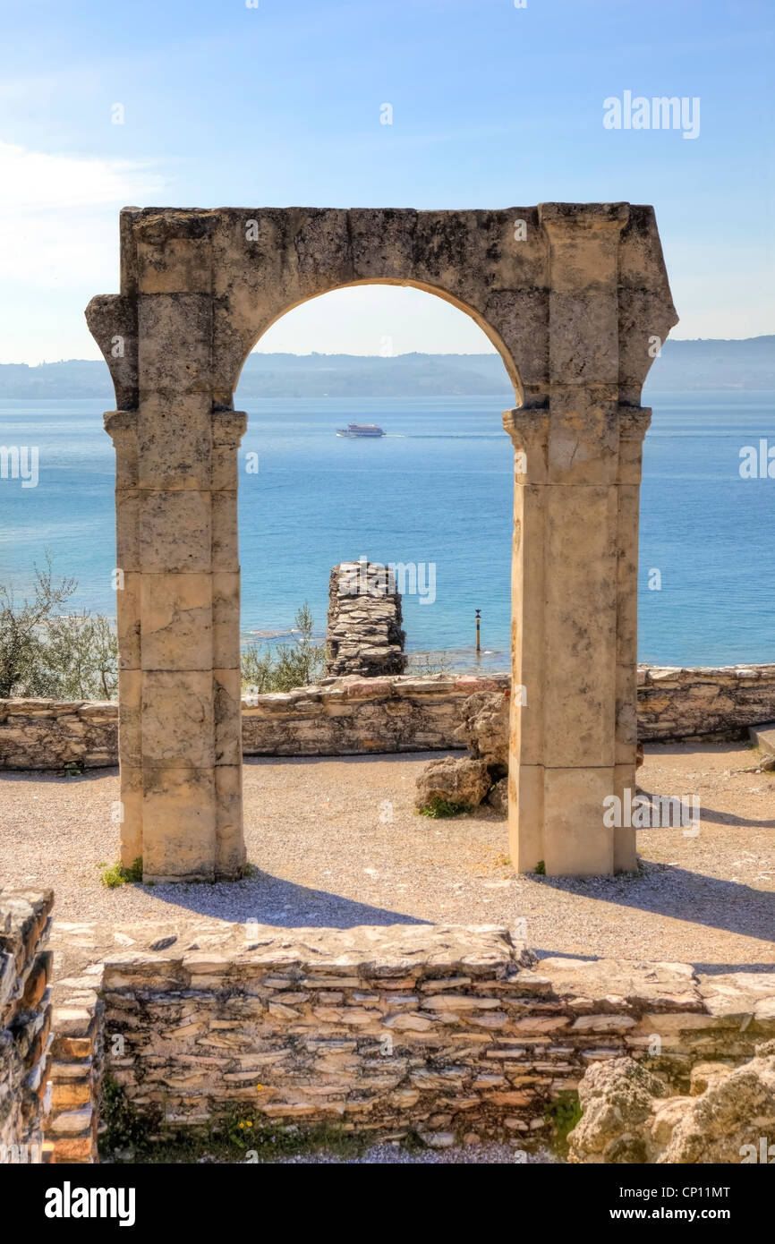 Les grottes de Catulle, villa romaine, Milan, Lombardie, Italie Banque D'Images