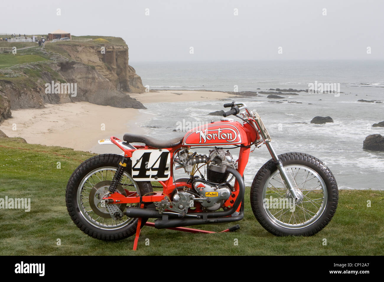 Vintage Flat track Norton moto de course construite par Ron Wood Photo  Stock - Alamy