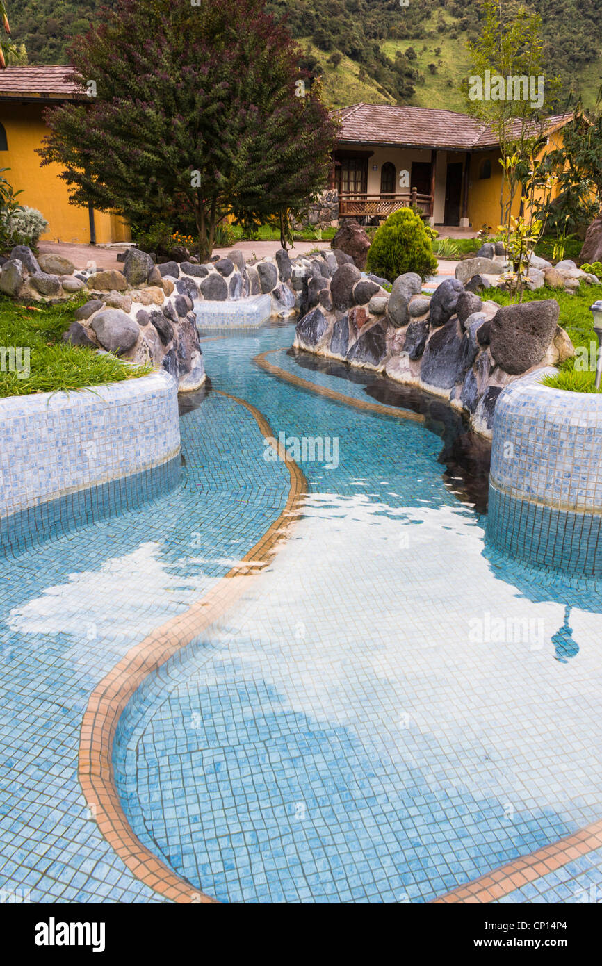 Termas de Papallacta Resort en Equateur. Célèbre pour les sources chaudes provenant de sources volcaniques. Banque D'Images