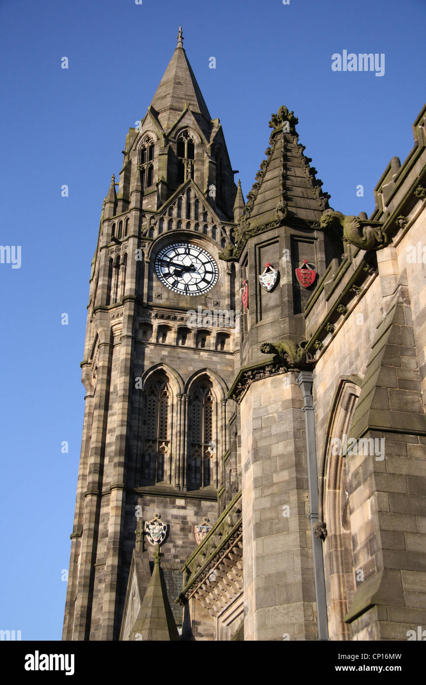 Tour de l'horloge à l'Hôtel de Ville, Rochdale, Greater Manchester, UK. Banque D'Images