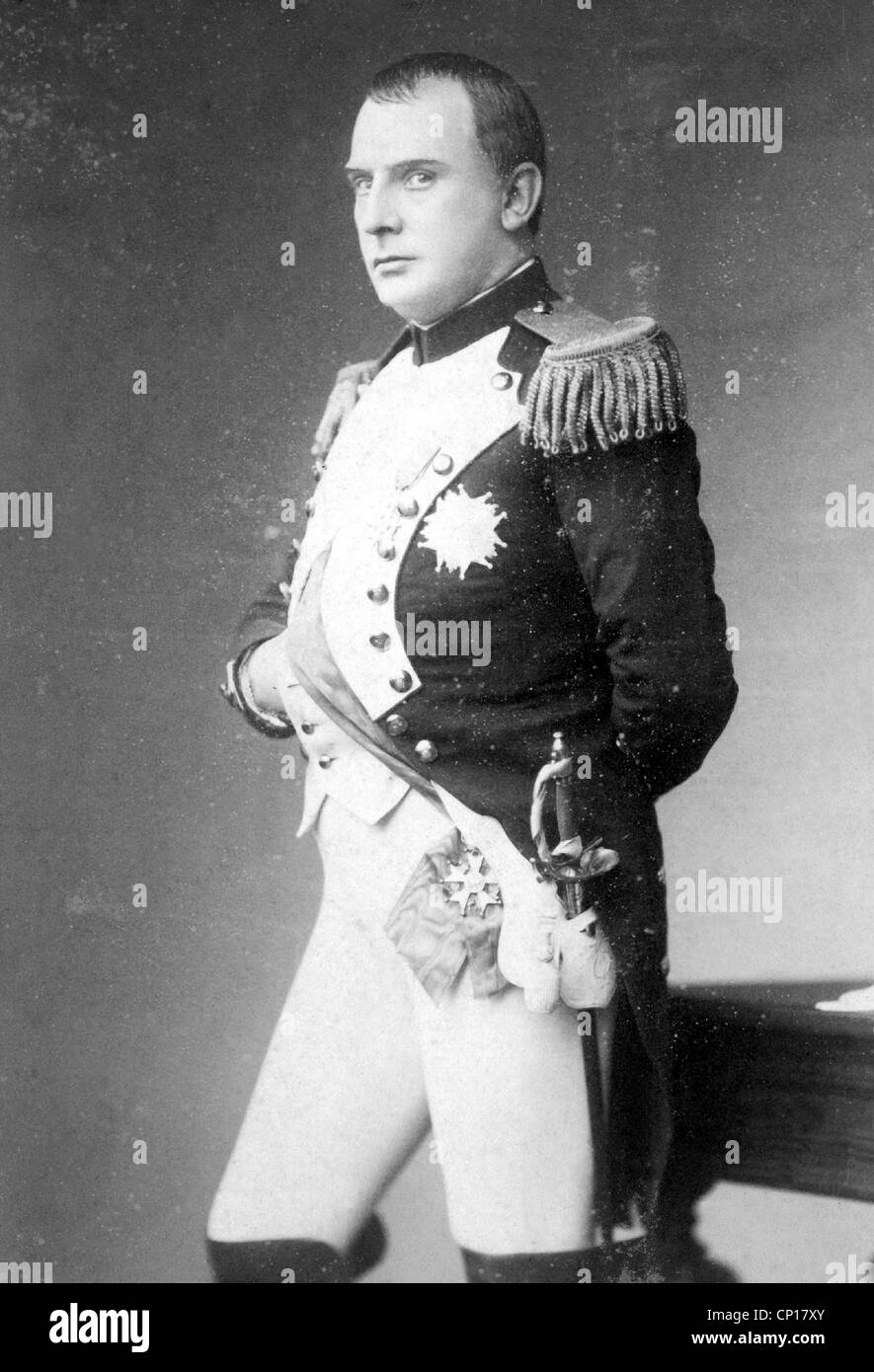 Possart, Ernst von, 11.5.1841 - 8.4.1921, acteur allemand, demi-longueur, comme Napoléon Bonaparte, XIXe siècle, Banque D'Images
