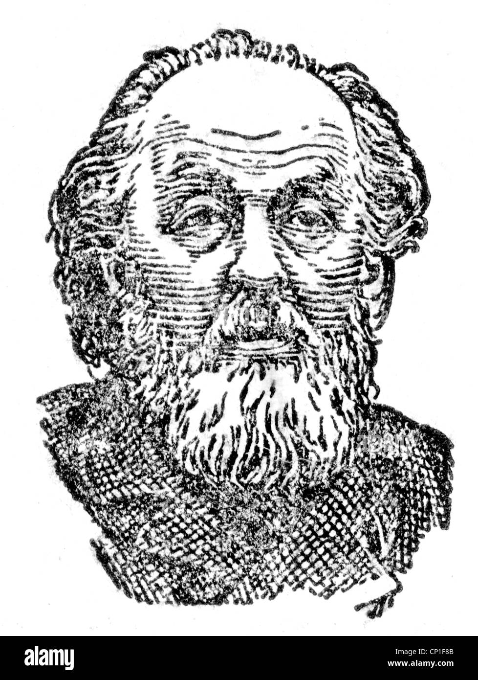 Tsiolkovskii, Konstantin Eduardovich, 17.9.1857 - 19.9.1935, physicien russe, mathématicien, pionnier de la théorie astronautique, portrait, gravure de bois, Banque D'Images