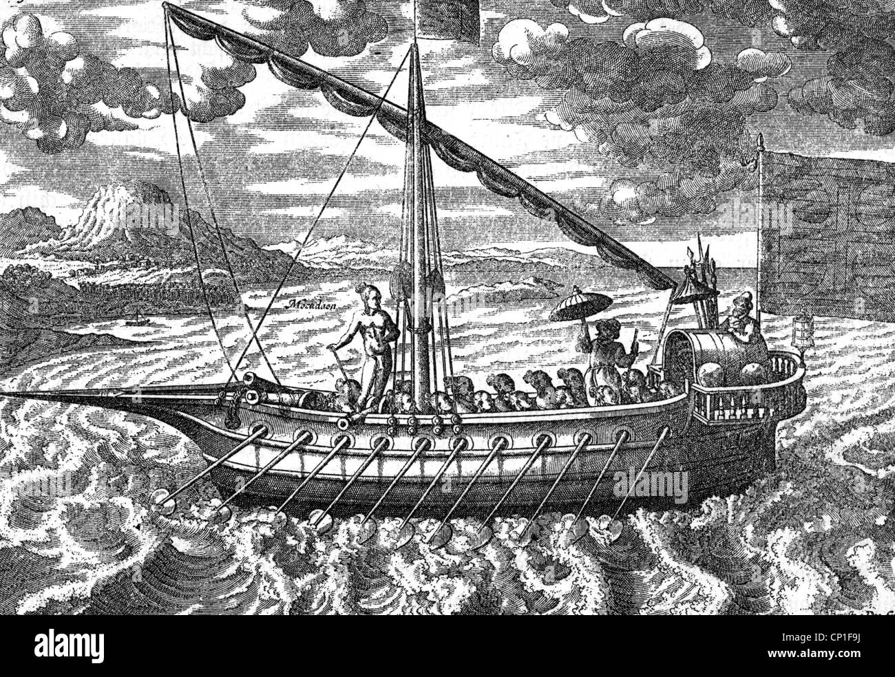 Transport, navigation, voilier, celox est Indien, coupe de bois après Jan Huygens van Linschoten 'Itinenarium de te Schipvaert', 16ème siècle, droits additionnels-Clearences-non disponible Banque D'Images