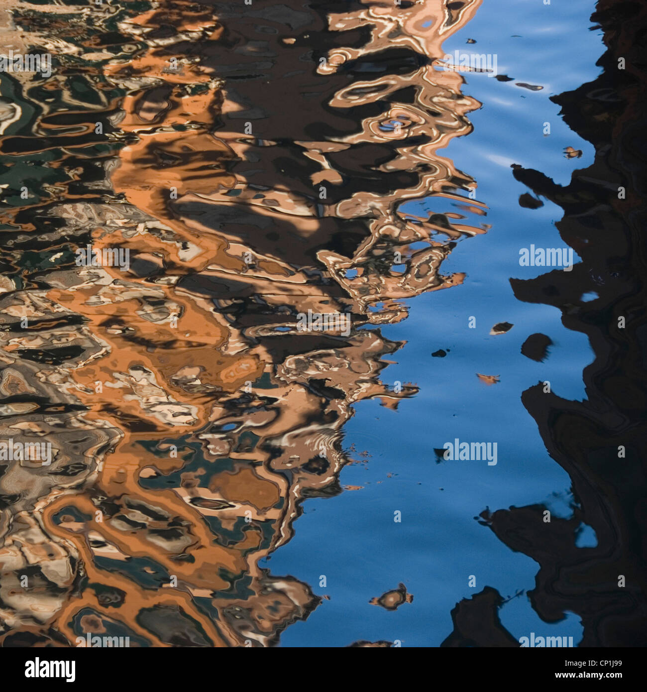 Surface de l'eau, Venise. Banque D'Images