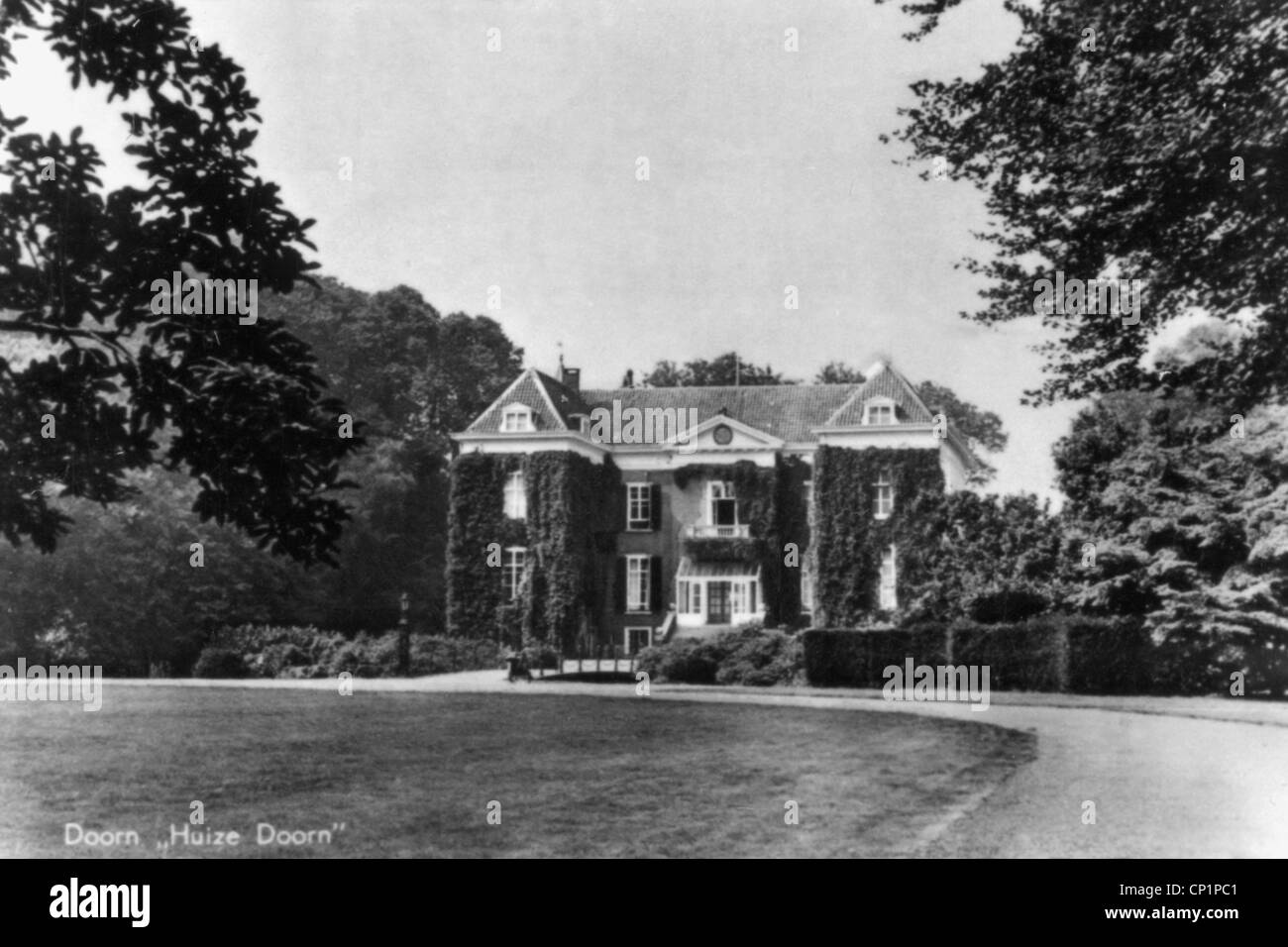 William II, 27.1.1859 - 4.6.1941, empereur allemand 15.6.1888 - 9.11.1918, exil, Huis Doorn, vue extérieure, Pays-Bas, 1930, Banque D'Images