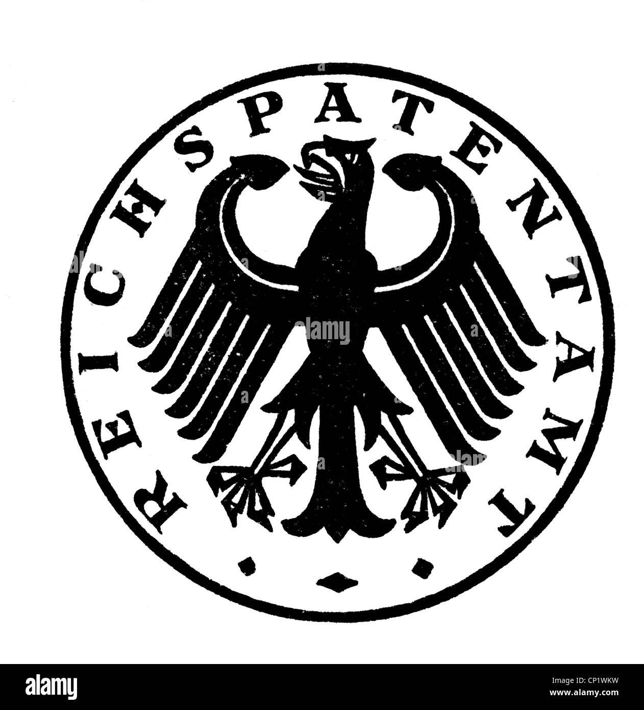 heraldry, sceau, Reichspatentamt (Bureau des brevets de Reich), 1919 - 1945, sceau officiel, vers les années 1920, droits additionnels-Clearences-non disponible Banque D'Images