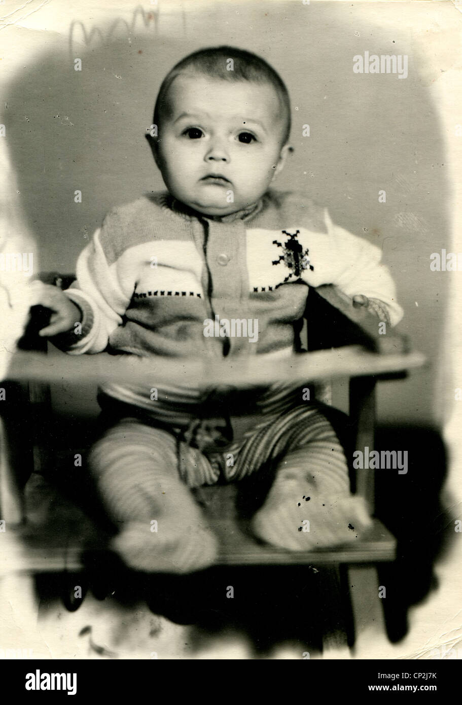 Urss - VERS 1980 : une ancienne photo, portrait de petite fille, Rostov-sur-Don, 1980 Banque D'Images