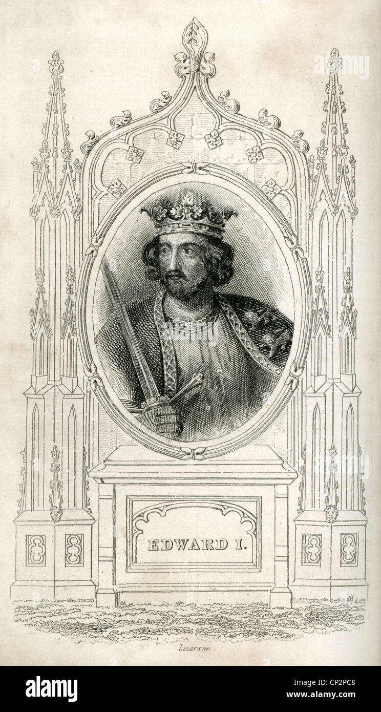 Portrait du roi Édouard Ier d'Angleterre. Banque D'Images