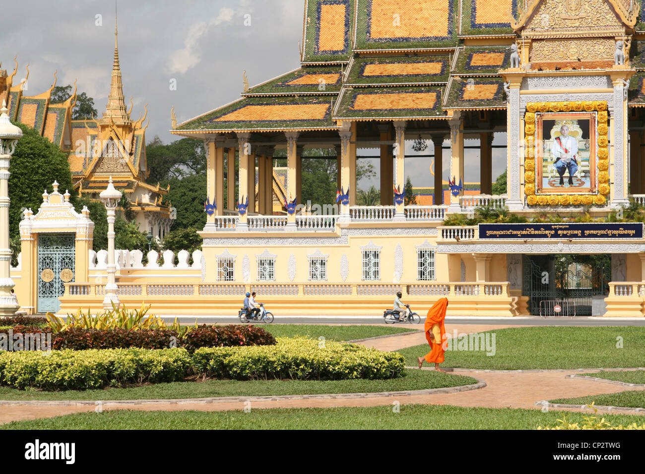 Pavilion et certains d'autres capacités au Palais Royal à Phnom Penh Banque D'Images