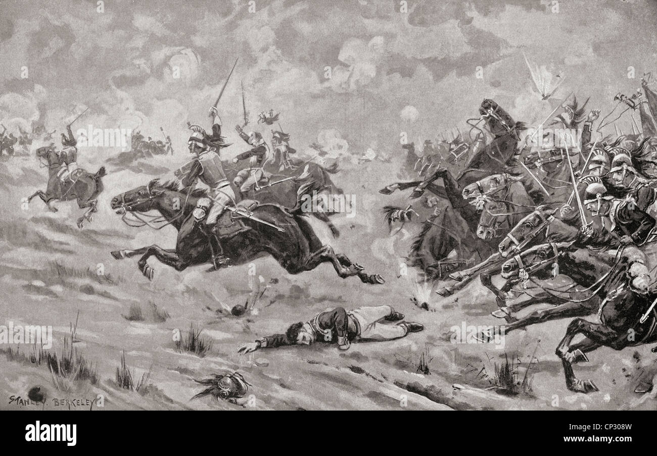 La bataille de Dresde, août 1813. D'hommes célèbres et grands événements du 19e siècle. Banque D'Images