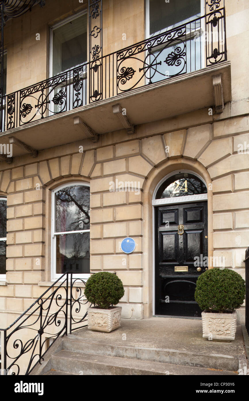 La maison de ville à Cheltenham Spa qui fut le dernier foyer de Dr David Lyall MD, botaniste et explorateur, décédé en 1895 Banque D'Images