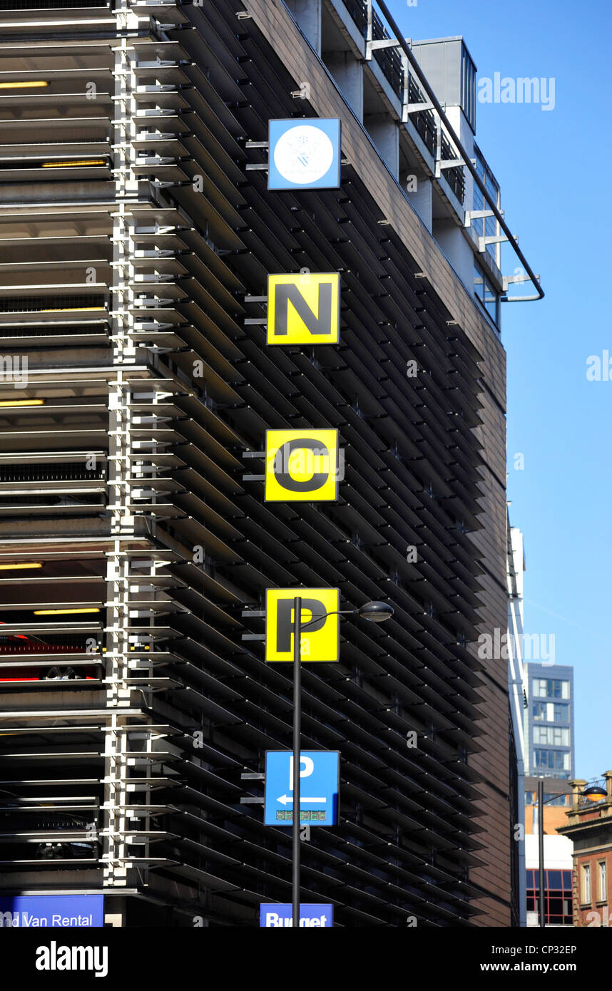Parking NCP à Manchester, UK Banque D'Images