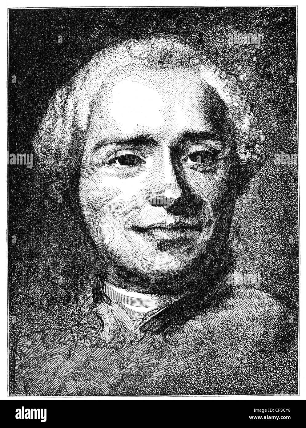 Jean-Baptiste le Rond D'Alembert, ou, 1717 - 1783, un mathématicien, physicien, philosophe des Lumières, et éditeur Banque D'Images