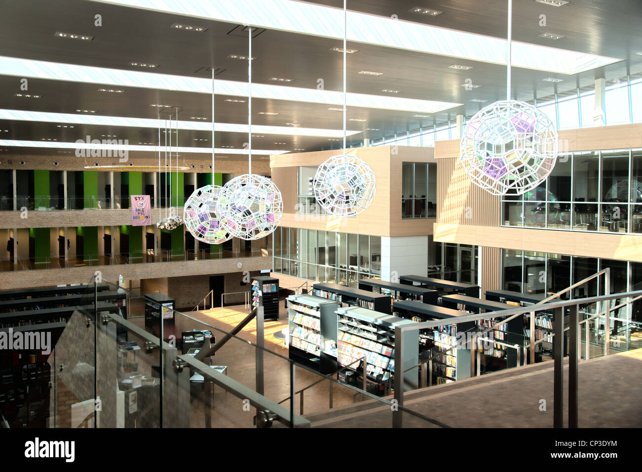 Il s'agit d'une impression artistique de l'artiste Olafur Eliasson travailler le tellurium, en a décroché à l'école AP Moeller à Slesvig. Banque D'Images