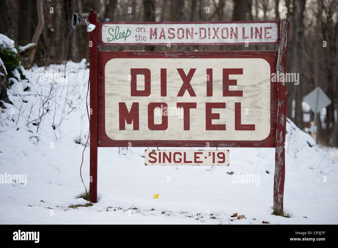 Motel pittoresque sign offre de l'hébergement. Banque D'Images