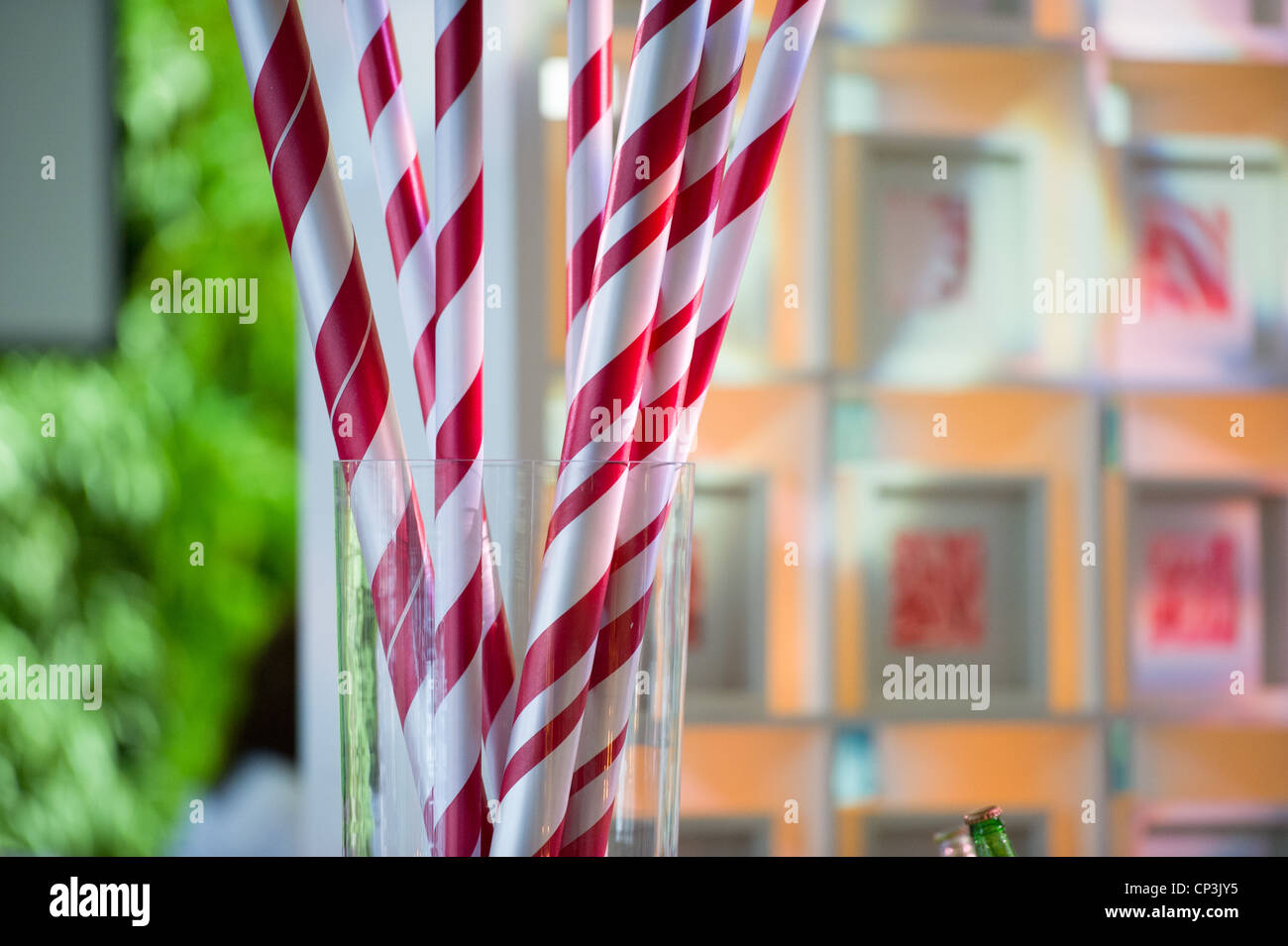 Canne à rayures décoration lors des fêtes Banque D'Images