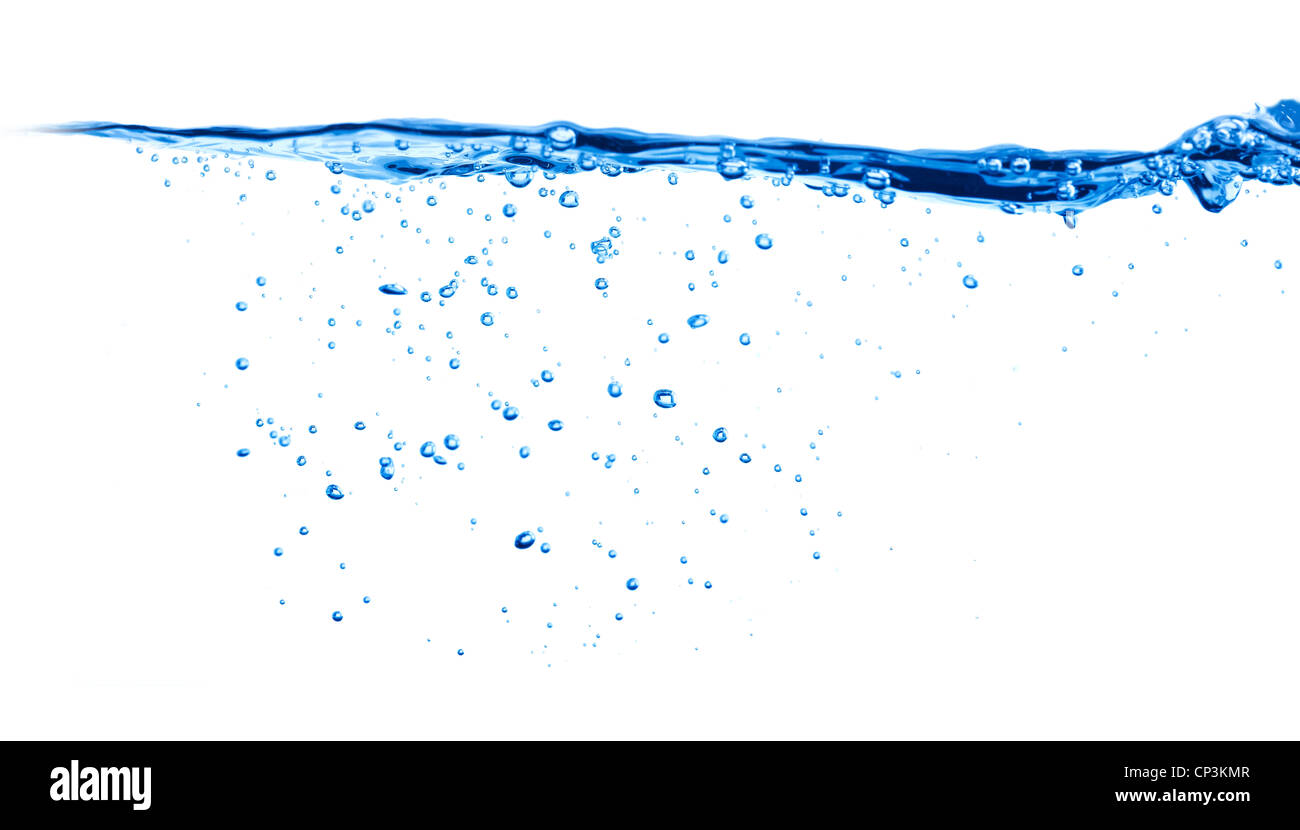 Water splash isolated on white Banque D'Images