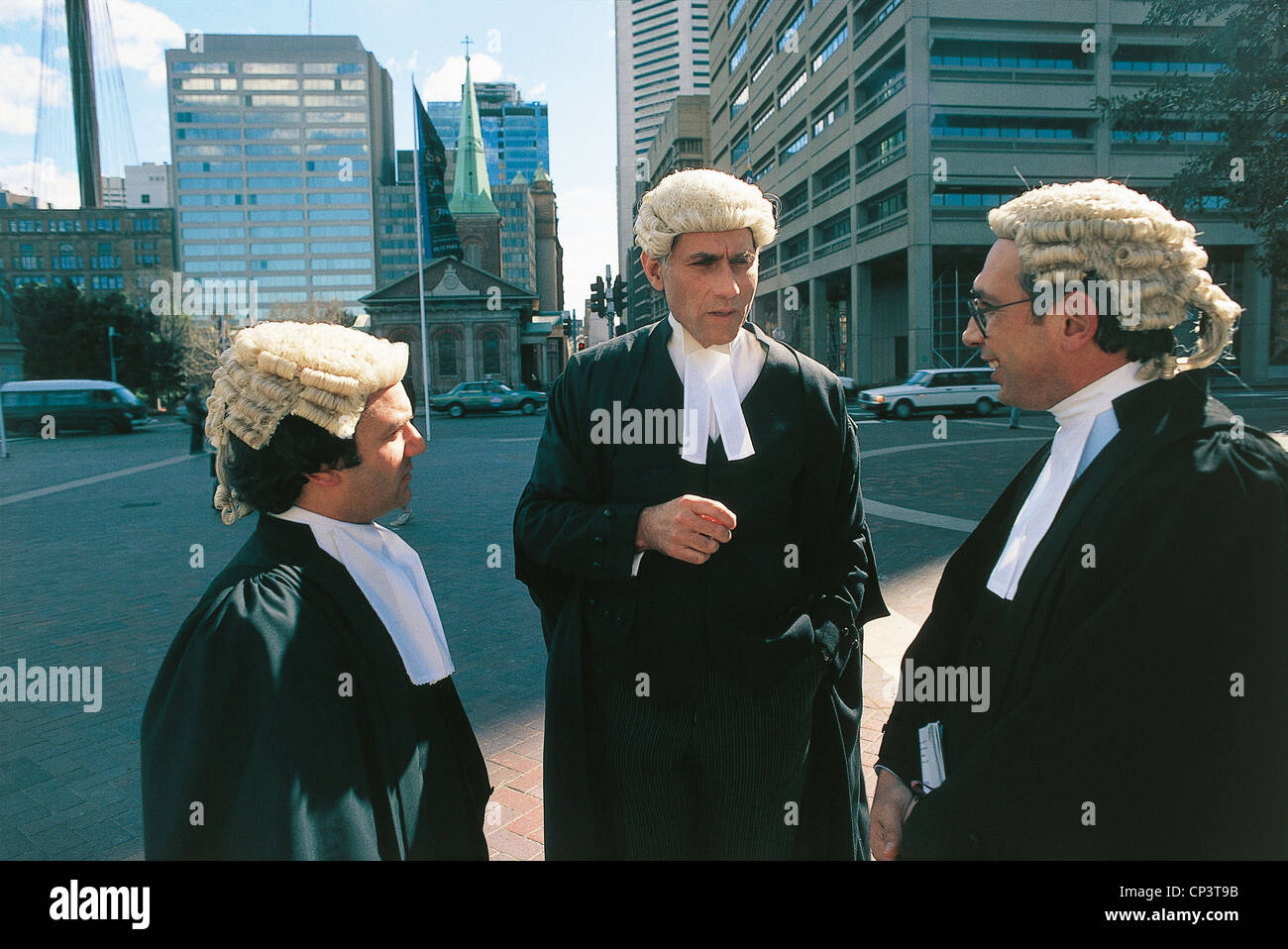 Australie - Sydney. Les avocats d'origine italienne : Tony Danse, Di Maio Lizio, Frank Patrick Talbot. Banque D'Images