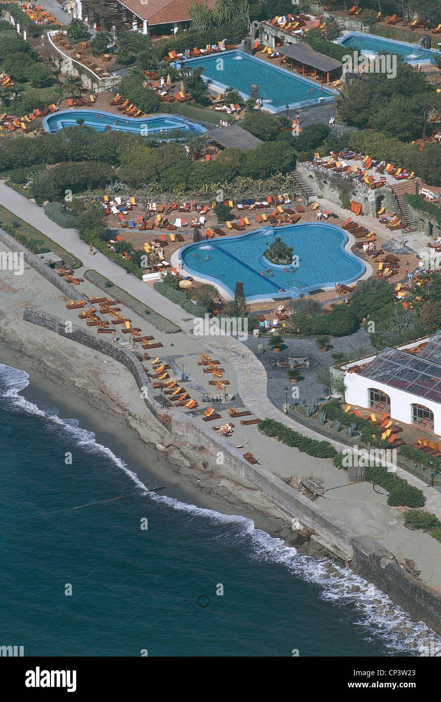 Campanie - île de Ischia (NA). Le spa Poseidon. Vue aérienne. Banque D'Images