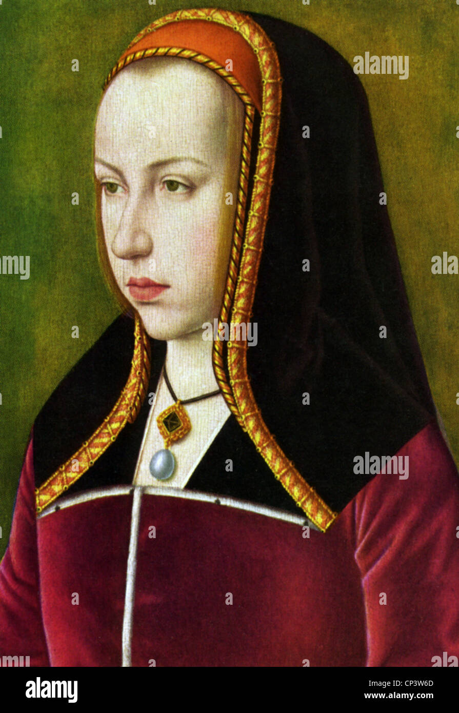 Margaret, 10.1.1480 - 1.12.1530, l'archiduchesse d'Autriche, gouverneur des Pays-Bas espagnols 1507 - 1515 et 1518 - 1530, portrait, peinture, vers 1500, l'artiste n'a pas d'auteur pour être effacé Banque D'Images