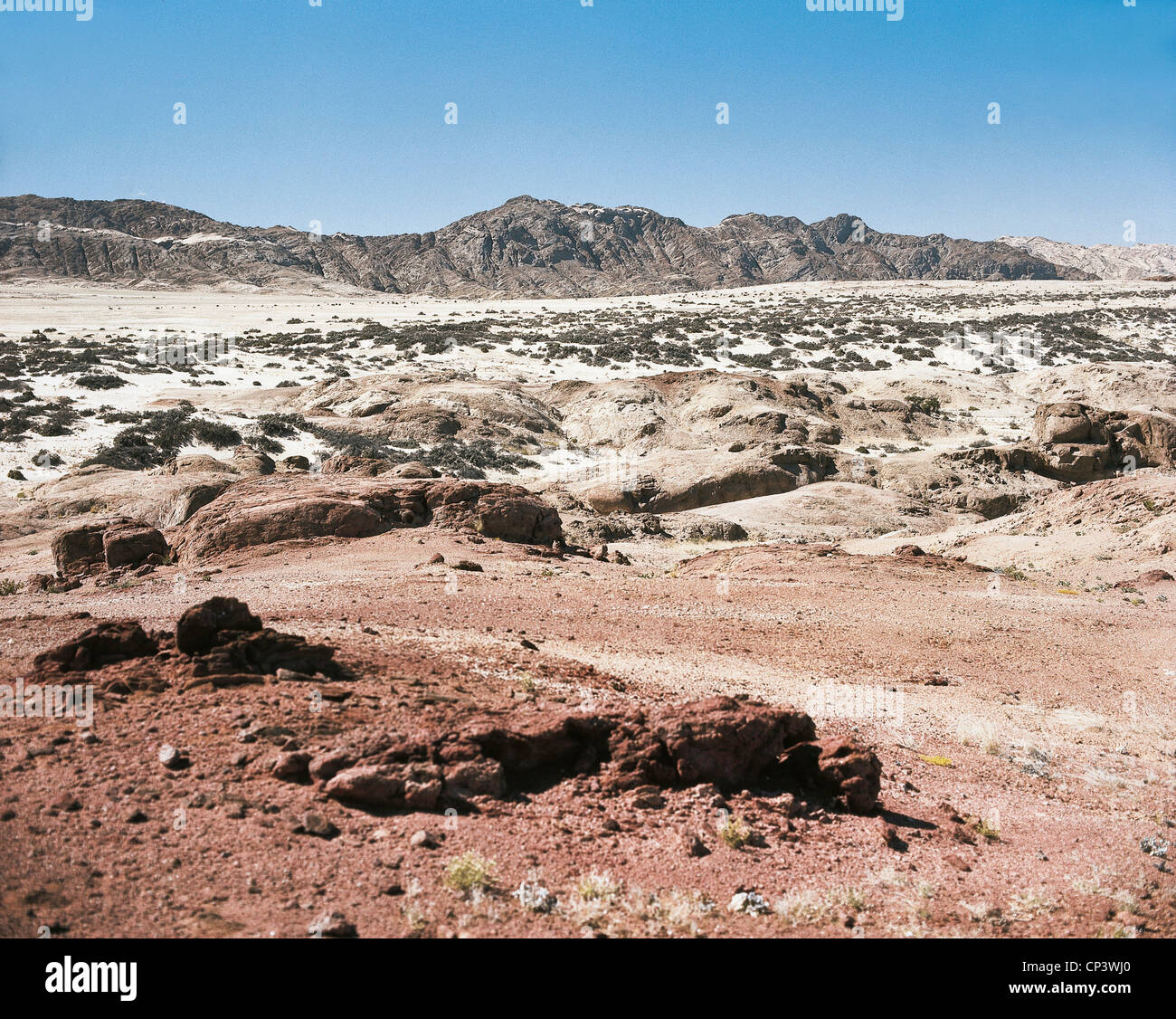 Namibie - Désert du Namib, vallée de la Lune. Banque D'Images