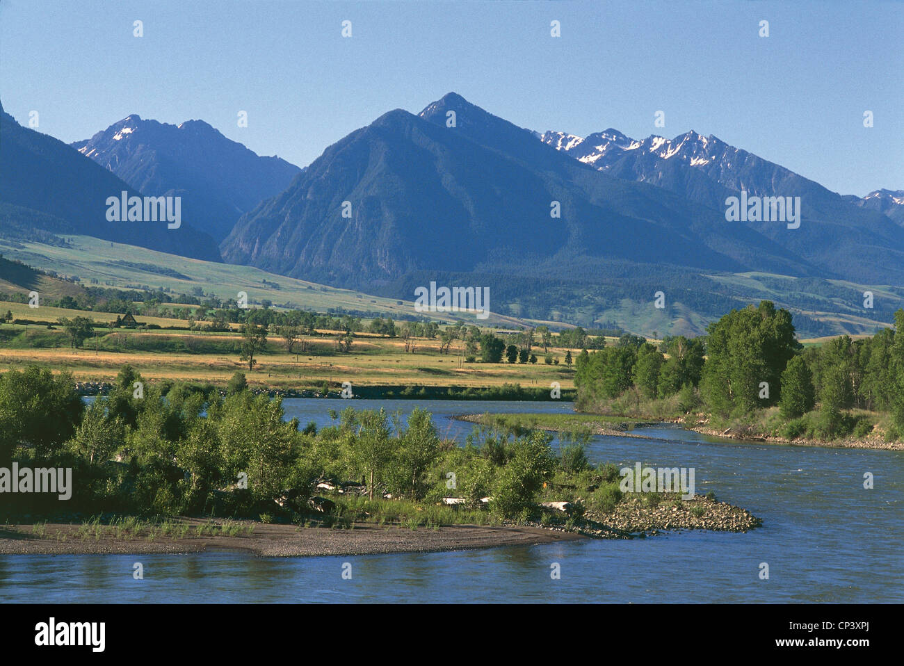 États-unis d'Amérique - Wyoming - Parc National de Yellowstone (Site du patrimoine mondial par l'UNESCO, 1976). Yellowstone River. Banque D'Images