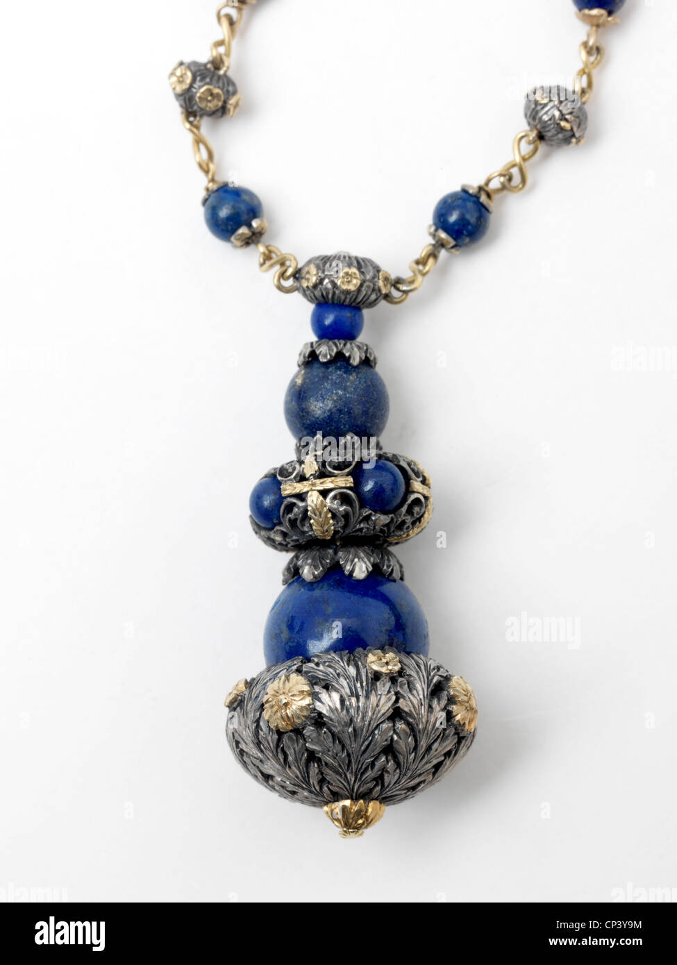 Ancien collier Lapis Lazuli Banque D'Images