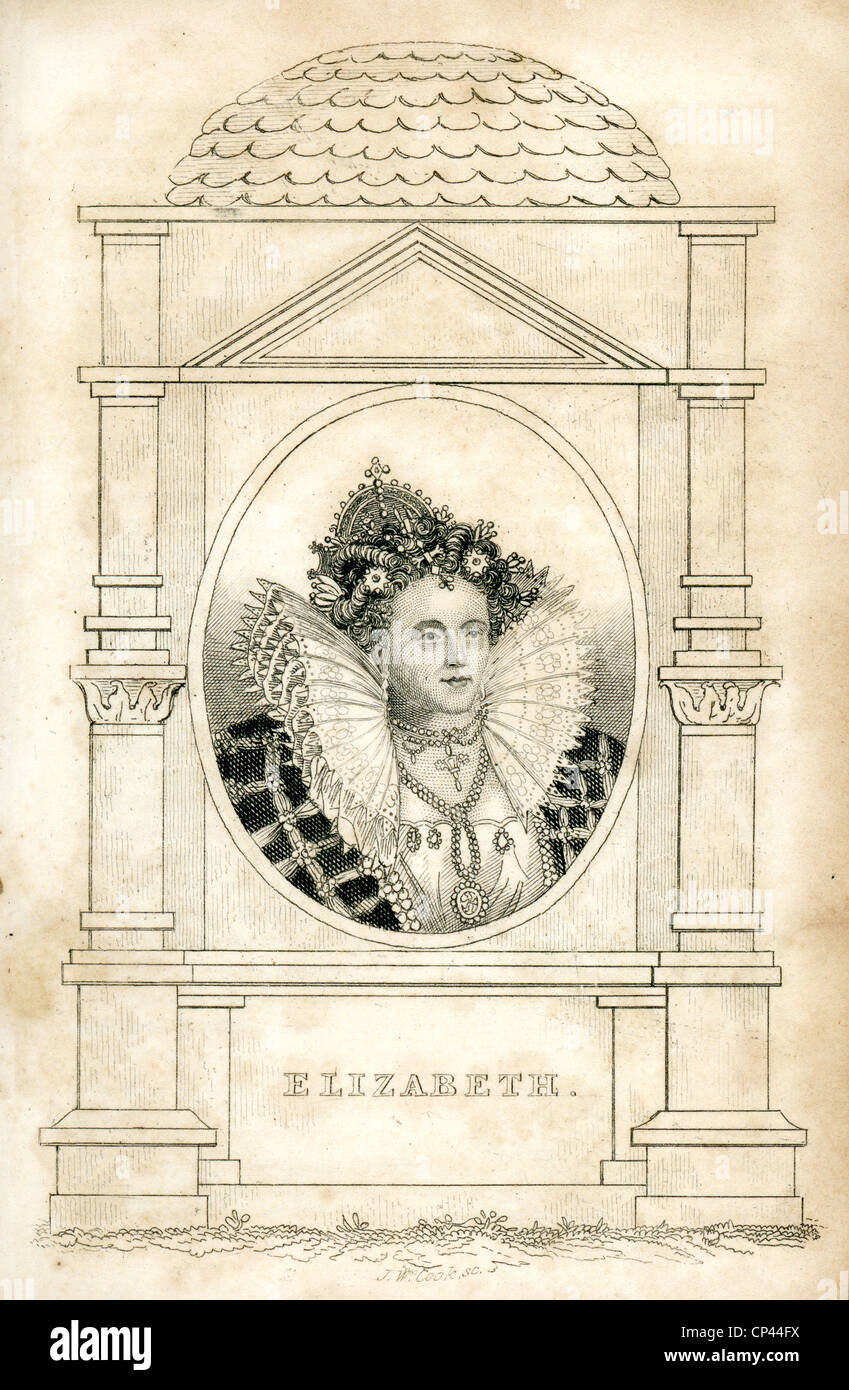 Portrait de la Reine Elizabeth I d'Angleterre. Banque D'Images