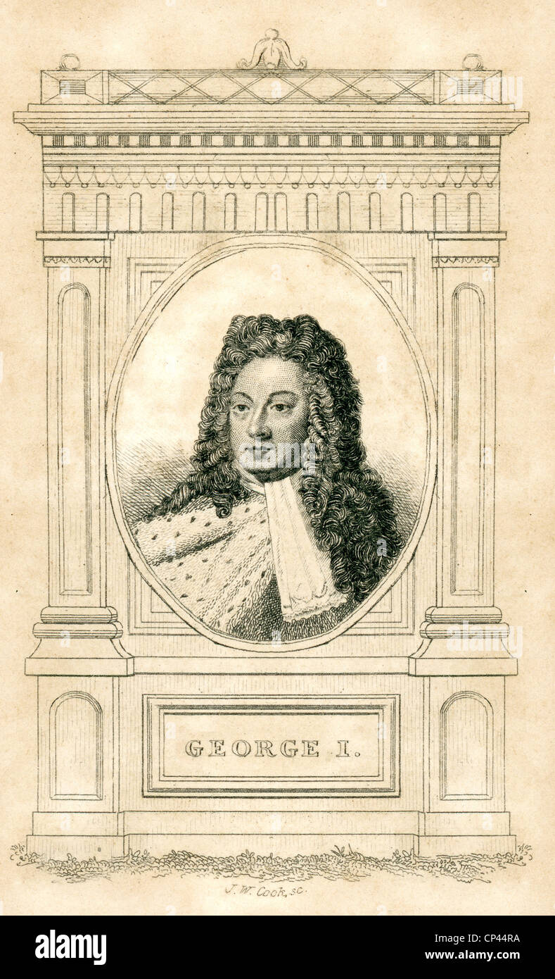 Portrait du Roi George I d'Angleterre Banque D'Images