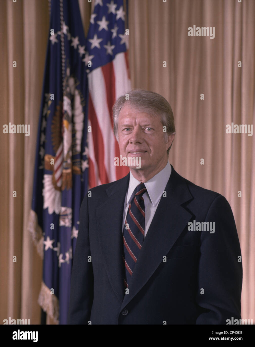Portrait officiel du président Jimmy Carter. Ca. 1977-1980. Banque D'Images
