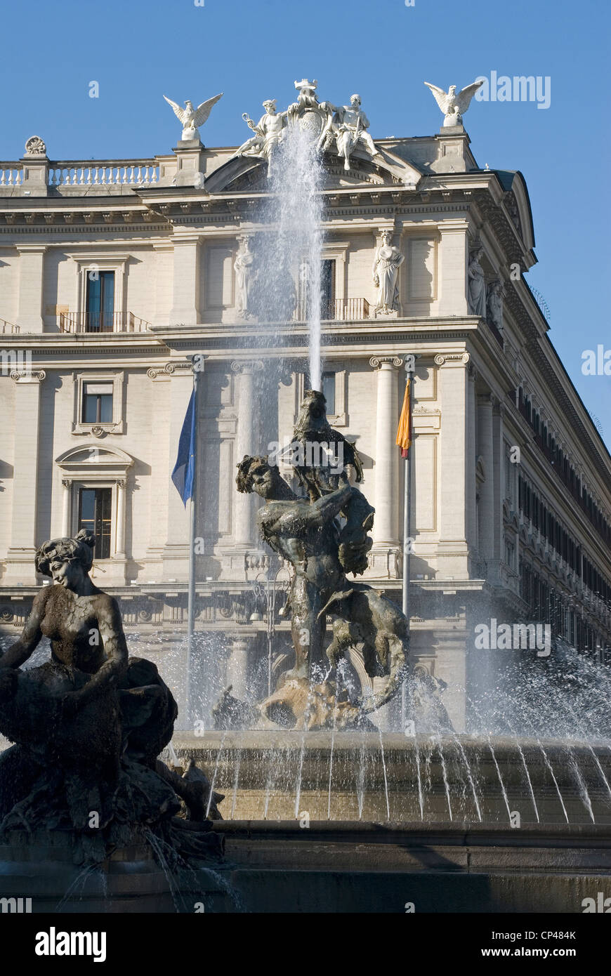 Fontana delle Naiadi. Piazza della Repubblica, Rome, Italie Banque D'Images