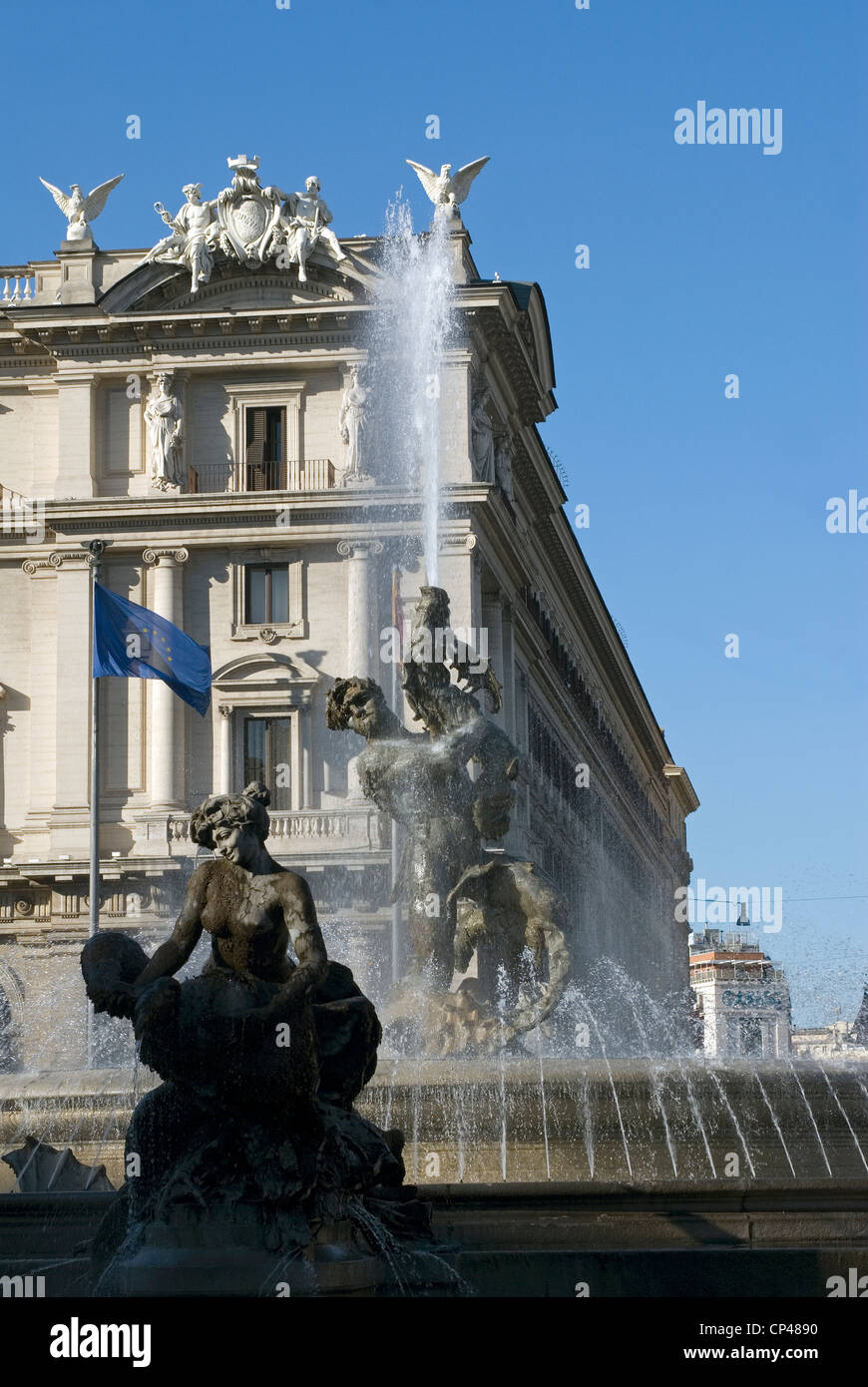 Fontana delle Naiadi. Piazza della Repubblica, Rome, Italie Banque D'Images