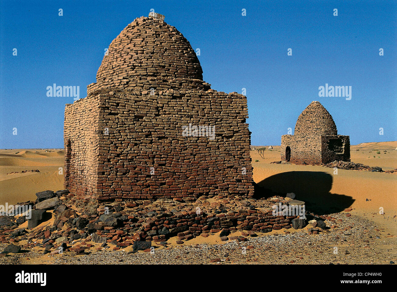 Soudan - Old Dongola - Atar en Nabi - Tombe (qubbe) de saints hommes. Banque D'Images