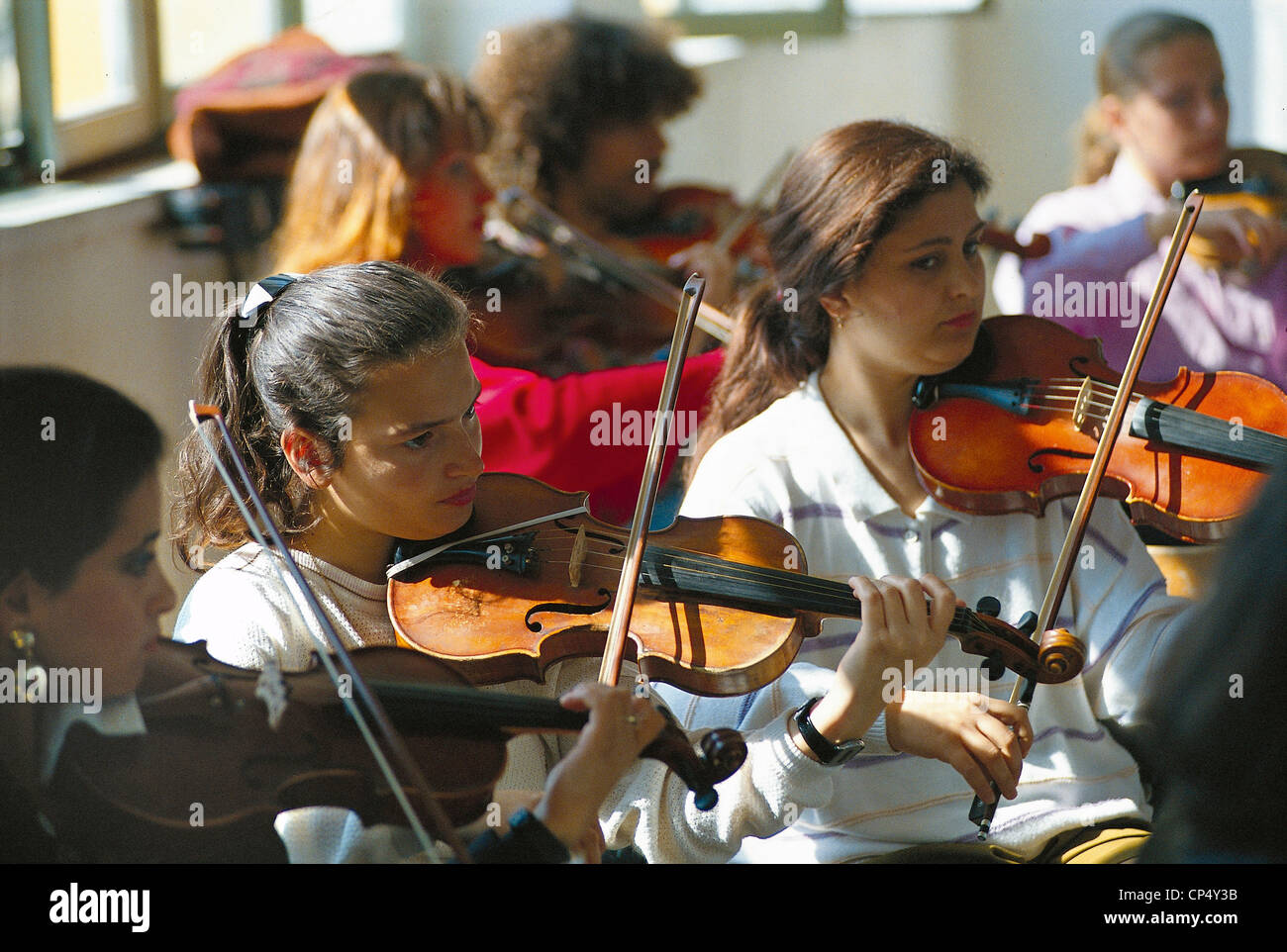 Albanie - Tirana. Académie des beaux-arts, École de musique Banque D'Images