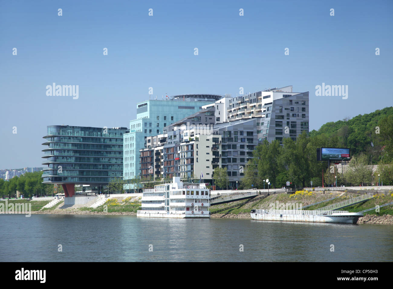 Bratislava. Le River Park. La Slovaquie. Banque D'Images