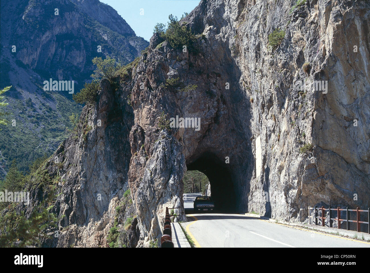 Lombardia - Parco Nazionale dello Stelvio - col du Stelvio Route de la vallée et Braulio. Banque D'Images