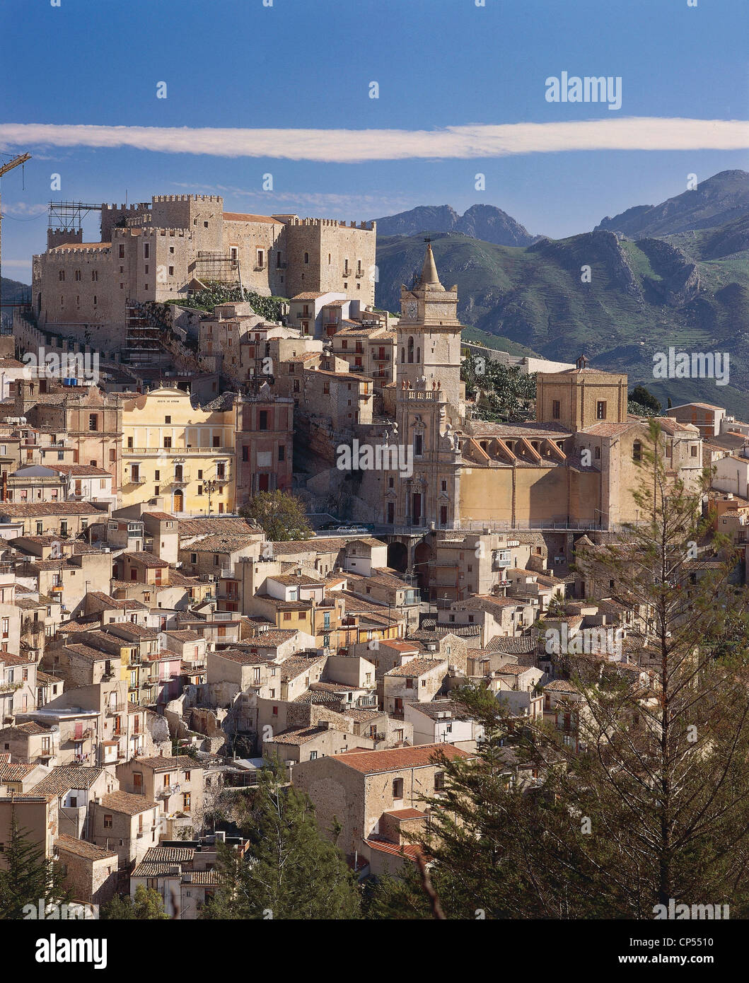 Sicile - Catania (PA). Vue sur le château Banque D'Images